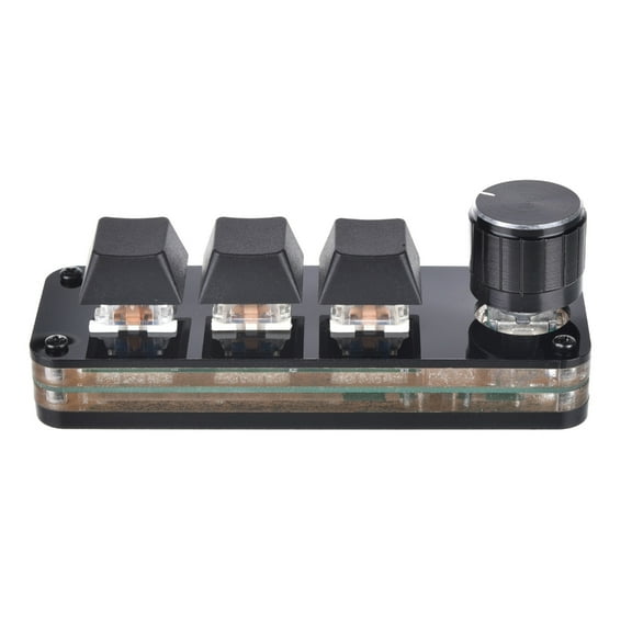 CIYISON Mini Mechanical Keyboard Computer Universal 2/3/4/5 Key Programmable Key Gaming Keypad with Knob Function Macro Pad