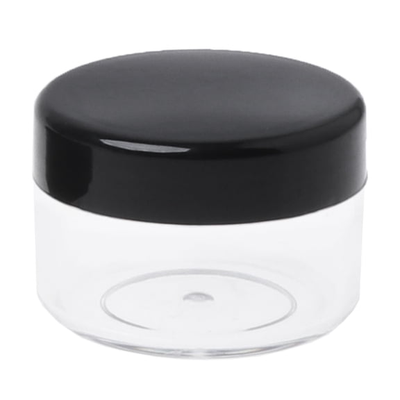 CIYISON Mini Sample Bottle Black Lid Round Bottom Clear Srorage Box Container