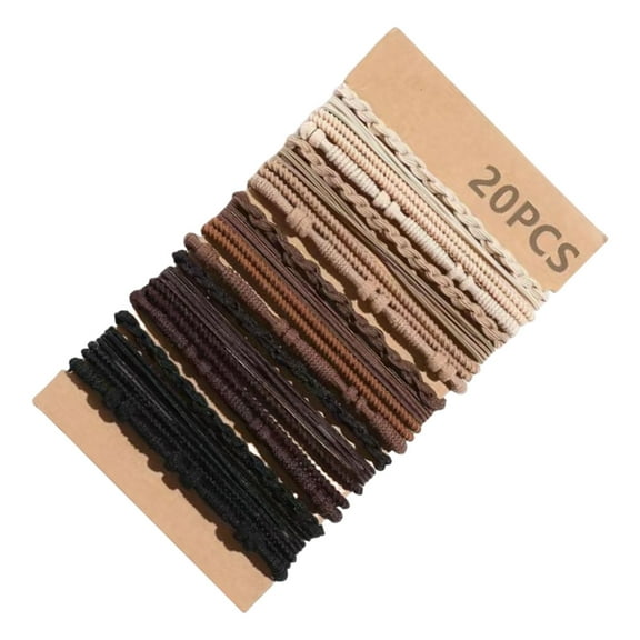 CIYISON Multipurpose Elastic Hair Ties 20Pcs Braided Hair Accessories Craft Supplies for Fashionable Looks Daily Casual Wear