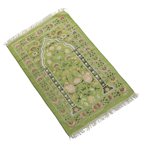 CIYISON Muslims Carpet Blanket Prayer Rugs with Tassels Islamic Mat 70x110cm Flower Pattern Kneeling Carpet Portable Lap Rugs
