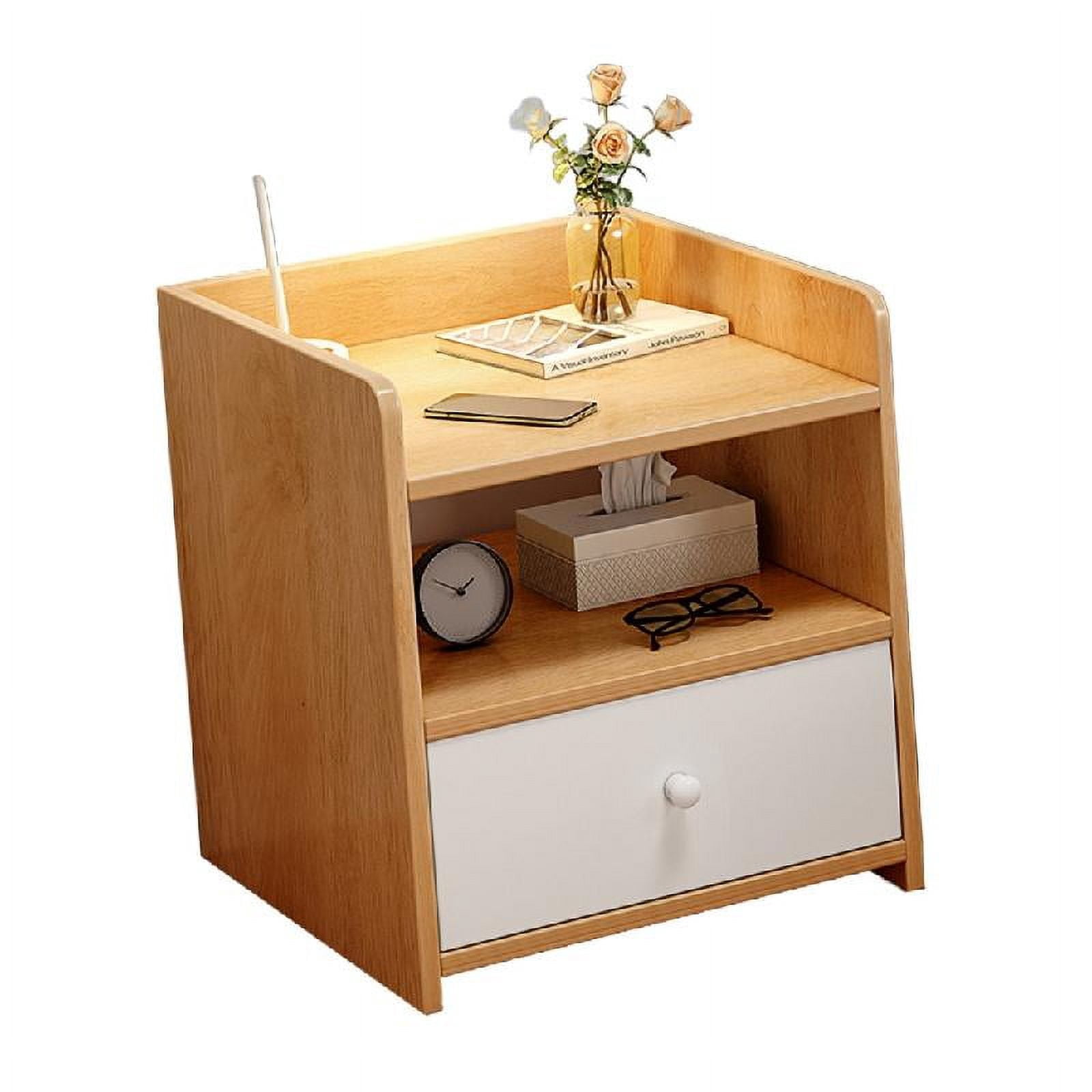 CIYISON Nightstand with Drawer Bedside Table Home Side Cabinet Bedroom ...
