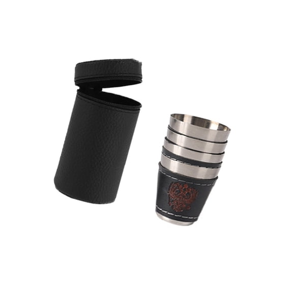 CIYISON Nonrust Steel Shot Glass Collection Unique Shot Glasses with Cover Elegant 30/70/180ml Capacity Drinking Cups Utensils