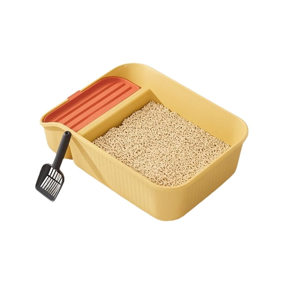 CIYISON Open View Cats Washroom Easy Access Cats Litter Box For Disabled Felines Cats