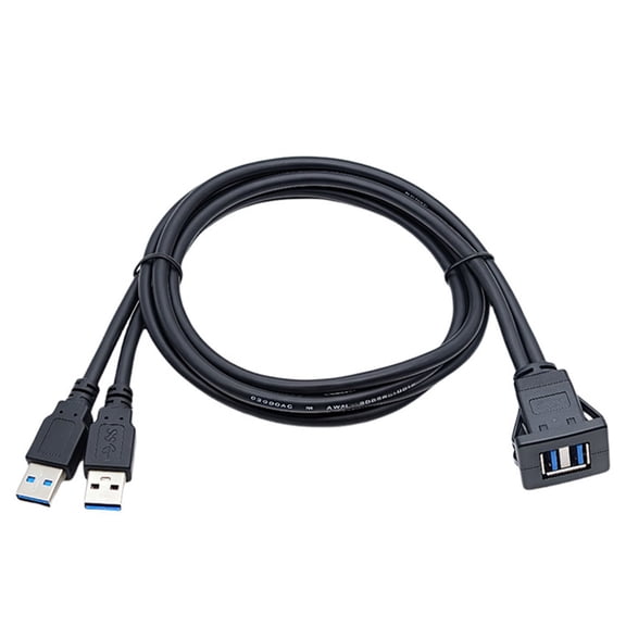 CIYISON Outdoor Grade PVC USB3.0 Square Double Port Chargers Cable For Vehicle Dashboards