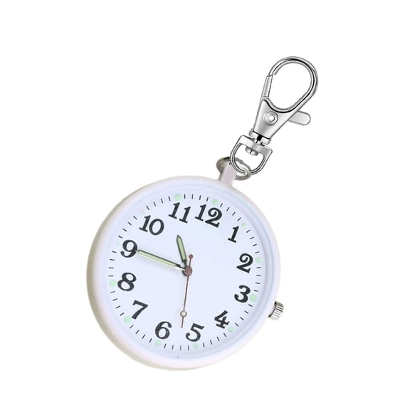 CIYISON Oversized Keychain Clock Plastic Keyring Pocket Watch Chronometer For Commuters Active Kids Lightweight Portable Design