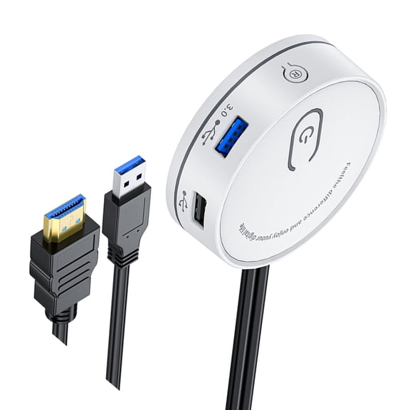 CIYISON PC Power Button with USB 3.0 and 2.0, Type C, 3.5mm Audiory Interfaces Optional