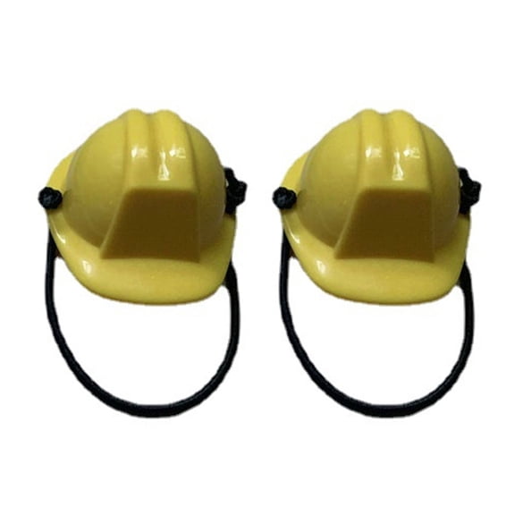 CIYISON Pack Of 2 Mini Pet Safety Helmets Adjustable Construction Hat For Small Puppets Costume Accessories
