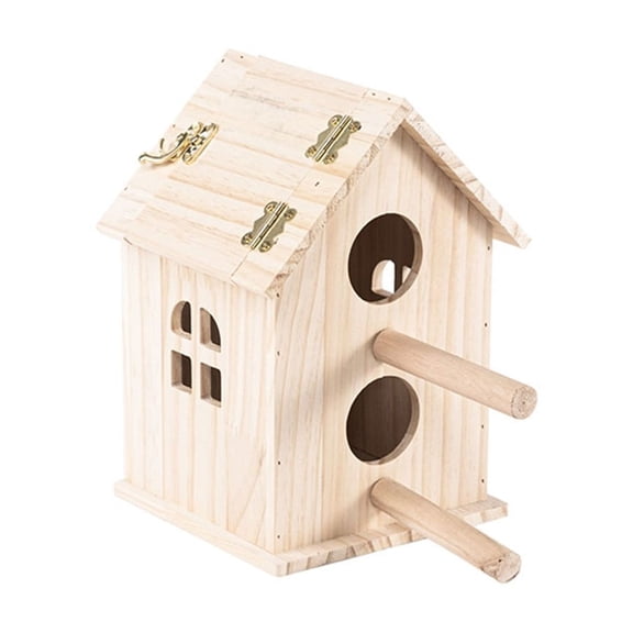 CIYISON Parrot Wood Breeding Box Hanging Bird Nest House for Parakeets Cockatiel Budgies