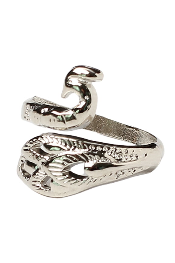 Peacock Shape Knitting Loop Ring for Creative Adjustable Crochet Ring Jewelry Ri