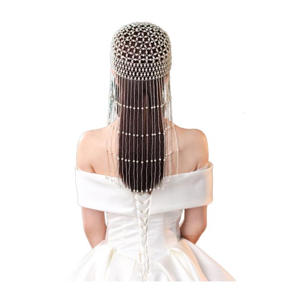 CIYISON Personalized Pearls Beaded Headwrap Stylish Hair Accessory for Parties Weddings