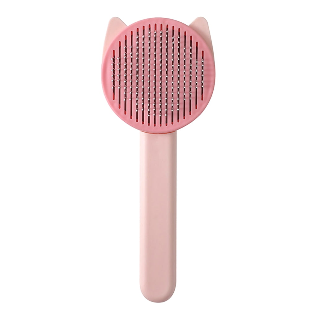 Slicker Comb CIYISON Pet Brush Self-Cleaning Slickers Comb Curved Steel Needle for ...