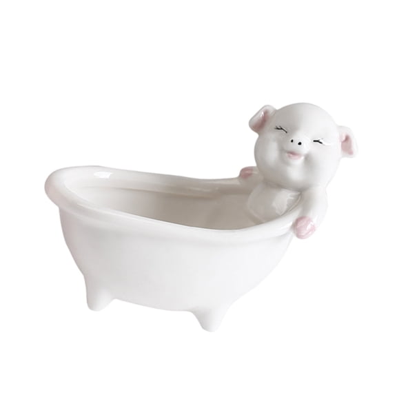 CIYISON Pig/Bear Ceramic Planter Pot for Fleshy Plant Indoor Outdoor Desk Decoration