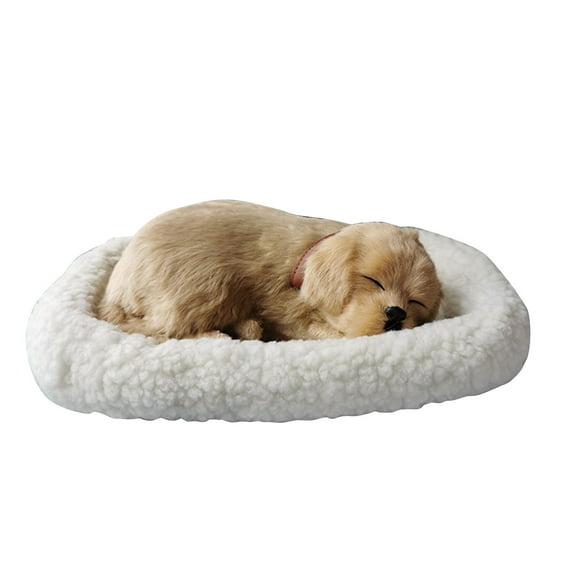 CIYISON Plush Breathing for Cat Dog with Mat Realistic Stuffed Plush Toy