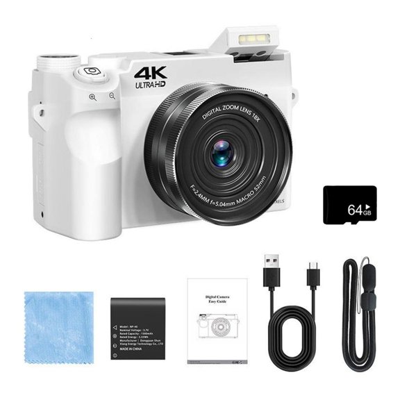 CIYISON Portable 4K Mirrorless Camera 75MP Double Lens 18X 9 Mode Selection Detachable Battery Smartphone Compatibility