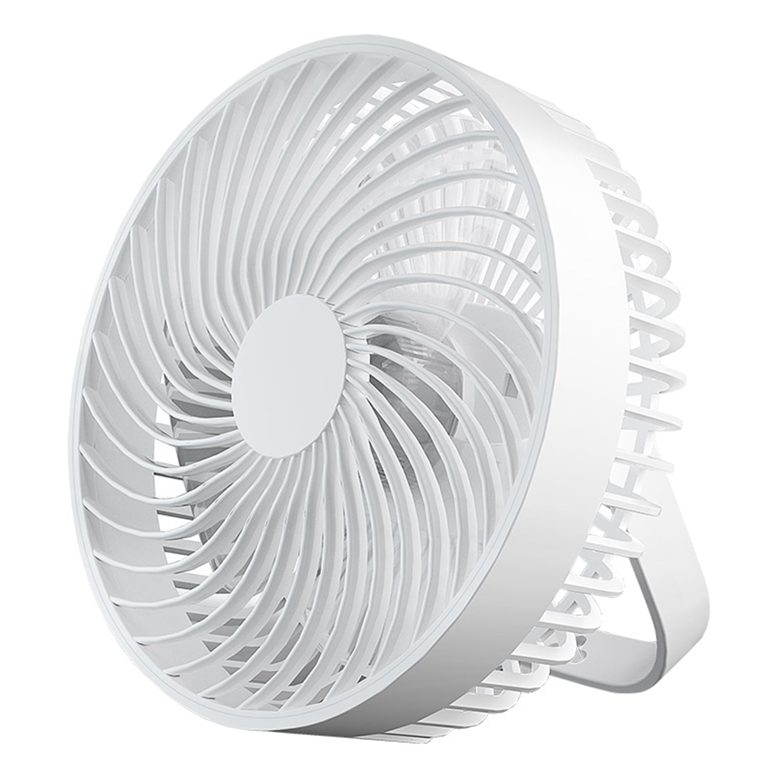 CIYISON Portable 6.5inch Camping Fan for w/LED Lamp Rechargeable Desk Fan Lightweight USB Powered Desk Fan for Outdoor Camping