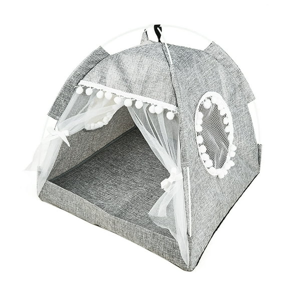 CIYISON Cat Tent Small Medium Dogs House Folding Cat Bed Removable Lightweight Teepee