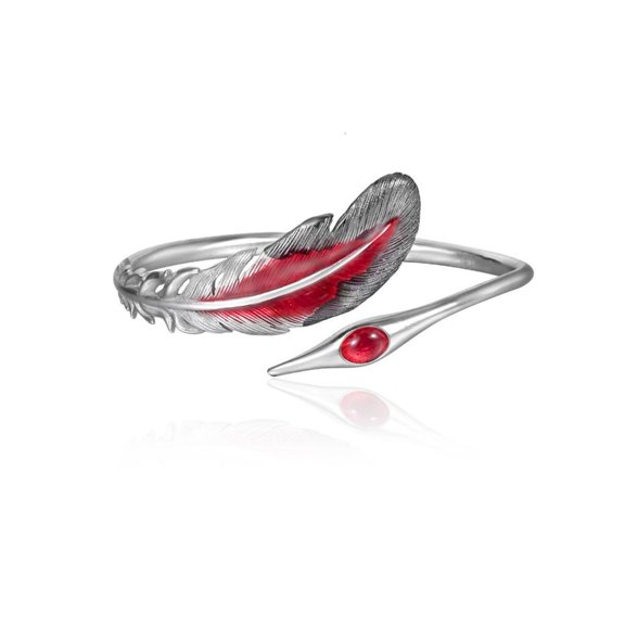 CIYISON Portable Plume Designs Adjustable Cuff Bangle Alloy Construction Fashionable Wrist Accessory for Daily Styles