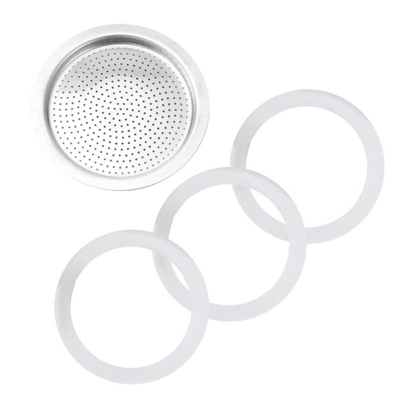 CIYISON Premium Aluminium Filter Disk And Silicone Gaskets Seals For Espresso Pots
