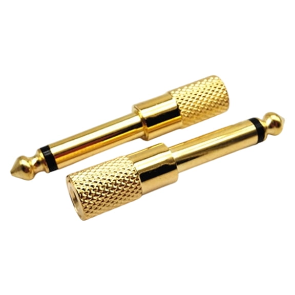CIYISON Premium Gold Plate Mono Plugs Adapter 6.5mm to 3.5mm Mono Adapter Wide Compatibility for Studio Grade Audios Transmission