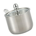 thumbnail image 1 of CIYISON Premium Stainless Steel Sugar Bowls With Clear Glass Lid and Spoon For Freshness, 1 of 8