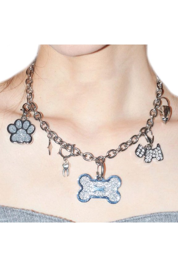 Punk Dog Bone Charm Necklace Gothic Choker Sweet Cool Neck Chain Party Jewelry