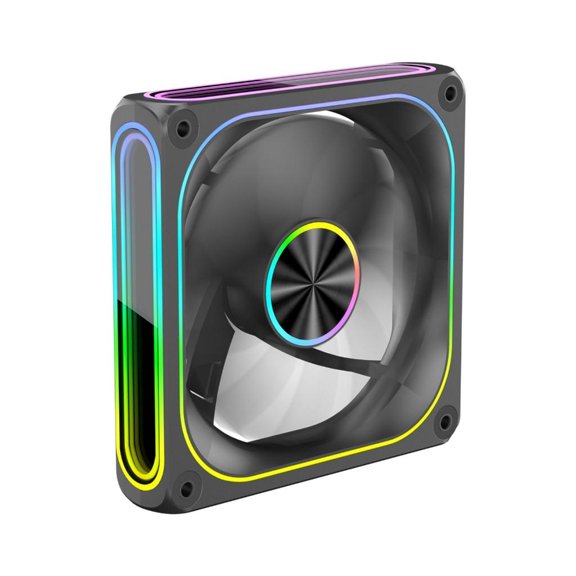 CIYISON Quiet 12cm PC Case Fan Featuring Addressable ARGB Lighting and Three Mirror Design for Cooling