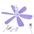 CIYISON Quiet USB Ceiling Fan With Remote Control Timing 4Speed, 6blade