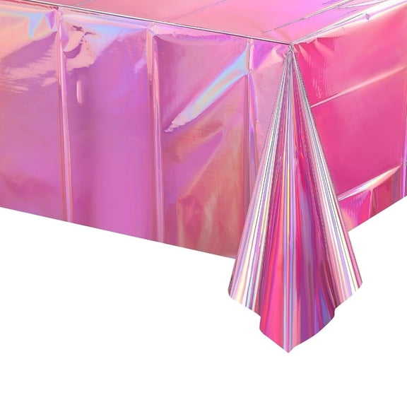 CIYISON Reflective Metallics Film Tablecloth Waterproofs Easy to Clean for Birthday Party Decoration