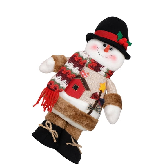 CIYISON Reindeer And Snowman Standing Figurine Sturdy Plastic Holiday Decoration Easy To Store