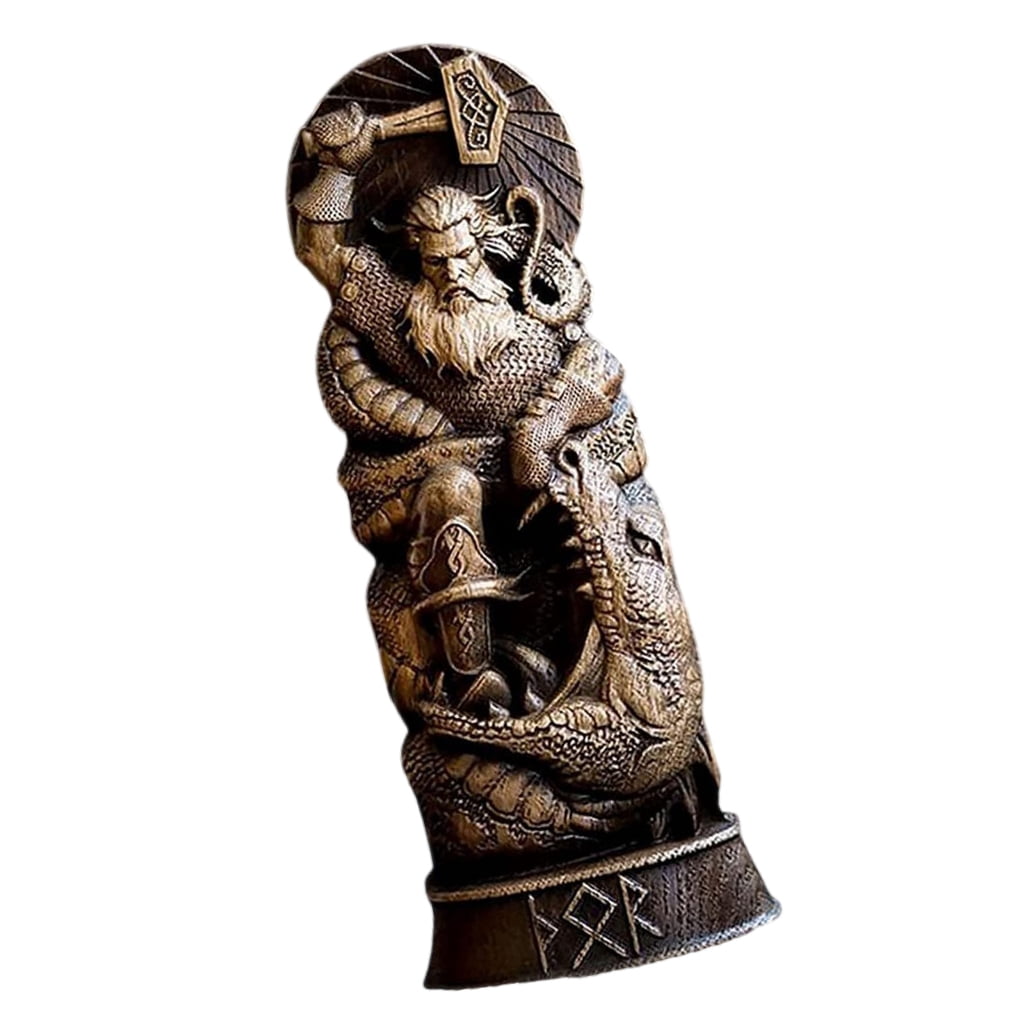 Figurine Statuette Thor, Loki Ou Freyja – Résine – Décoration Mythologie Nordique, Pour Maison Ou Bureau