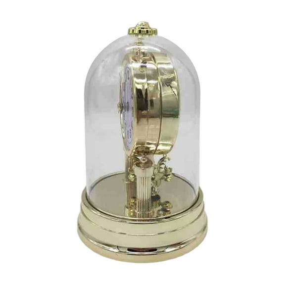 CIYISON Retro European Battery Operated Table Clock Desk Alarm Clock with Clear Clock Cover Desktops Mantel Clock Home Decors