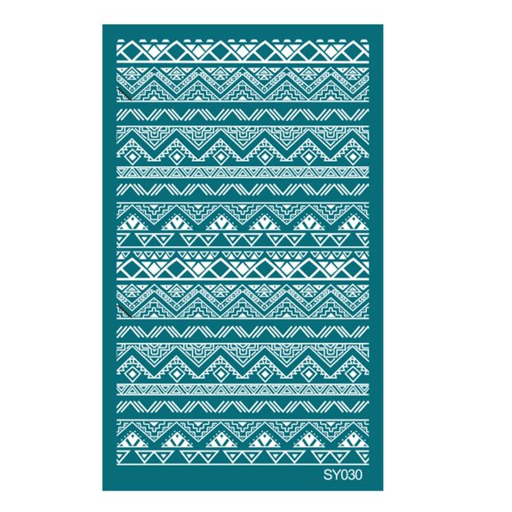 CIYISON Reusable Silkscreen Print Leaf Geometric Silk Screen Stencils for Clay Printing
