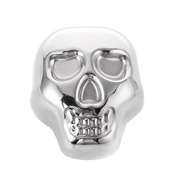 CIYISON Reusable Skull Head Ice Cube Stainless Steel Chilling Stones Whiskey Gifts