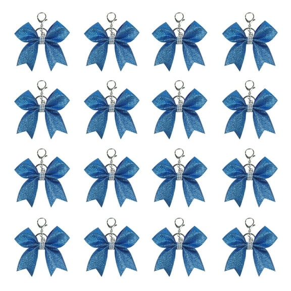 CIYISON Rhinestones Embellished Cheerleading Bowknot Keychain for Daily Use and Parties