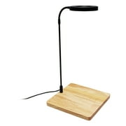 CIYISON Rotating LED Aquariums Light With Wood Stand For Fishtanks And Potted Plant Terrariums Landscaping Lighting Supply