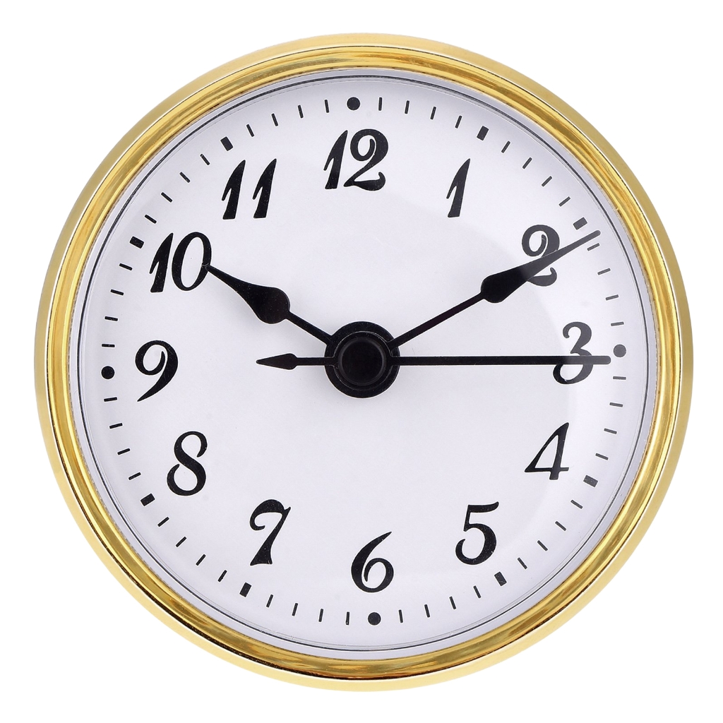 CIYISON Round Clock Insert, Roman/Arabic Numerals, Gold/Silver Finish ...