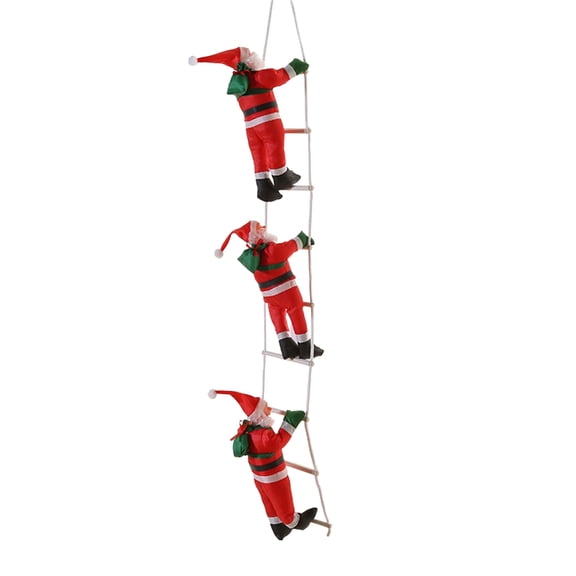 CIYISON Santa Climbing Ladder Decor Ladder Rope Climbing Santa Christmas Tree Doll Gift