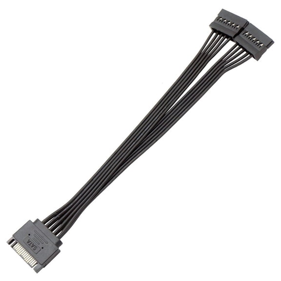 CIYISON Sata Power Splitter, 15 Pin Sata Male to Dual 15 Pin Female Power Y Splitter Cable Adapter for Hard Drive HDD SSD