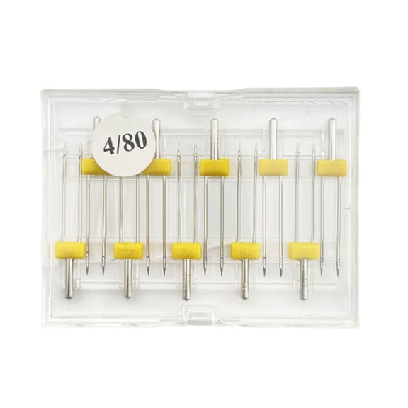 CIYISON Set Of 10 Sewing Machine Needle Stretch Twin Needle For Household Sewing Machine Twin Needle For Fabric Project