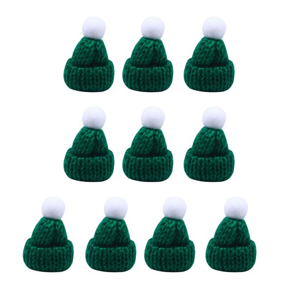 CIYISON Set of 10 Christmas Mini Knitted Hats for DIY Crafts Children DIY Knitted Hat