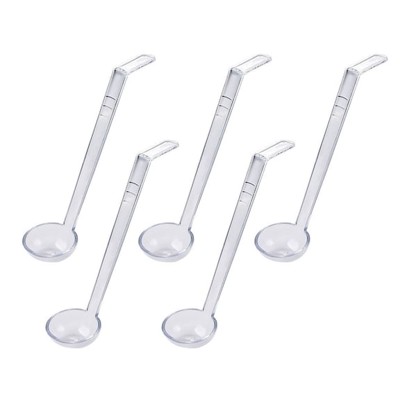 CIYISON Set of 5 Plastic Cocktails Ladles Small Sauce Spoons for Parties Banquets Juice Serving