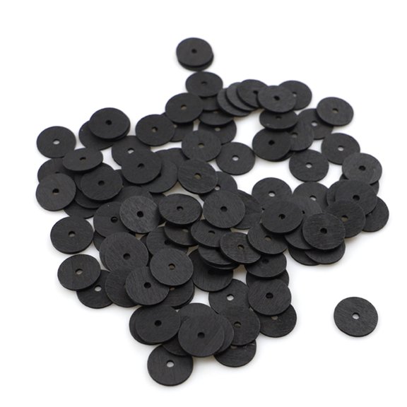 CIYISON Set of 50 Christmas Snowman Wooden Beads Farmhouse Beads White Printed Wooden