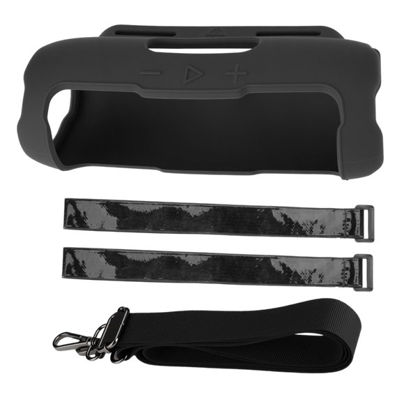 CIYISON Silicone Cover With Adjustable Shoulder Strap for Flip 7 Portable Speaker Bike Vehicle Mount Textured Design