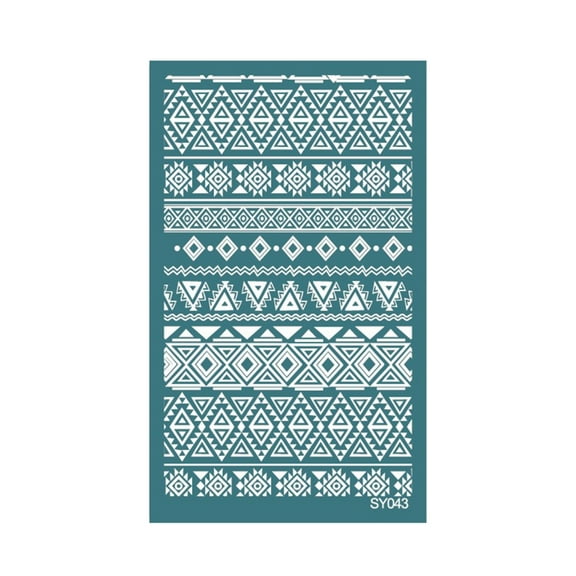 JNANEEI Geometric Silk Screen Stencil for Printing on Clay Fabric Paper Clay Earring Jewelry Making DIY Scrapbooking Decoration