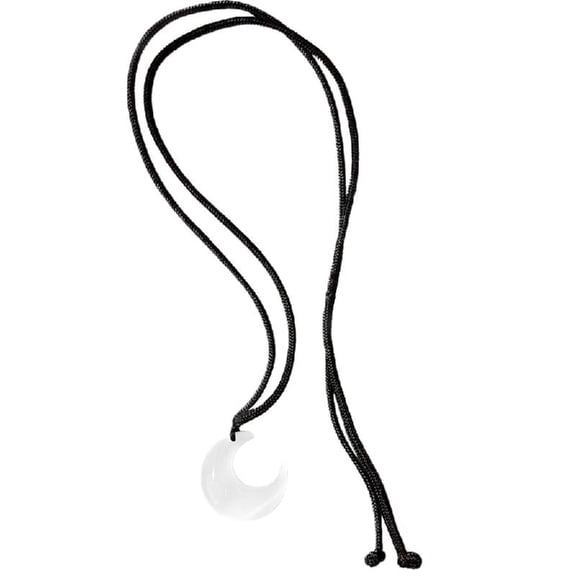 CIYISON Simple Crescent Moon Pendant Necklace Simple Black Rope Collar Necklaces Jewelry