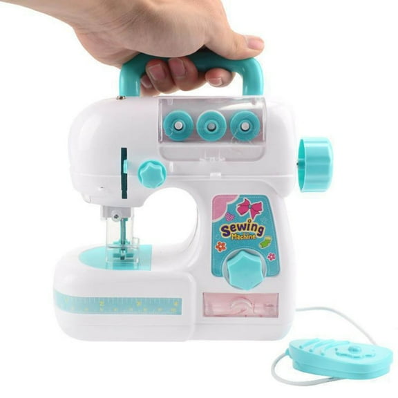CIYISON Simulation Small Electric Sewing Machine Toy for Kids Girls Pretended Play Gift