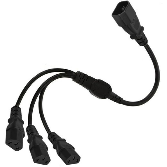 CIYISON Single C14 to Multiple C13 Power Wire Y Type Splitter Adapter Cable Extension Cord for Computer, Monitor, Scanner UPS