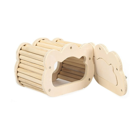 CIYISON Small Animal Cage Shelter House Wood Cage Pet Habitat Hideouts Corner House