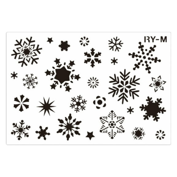 CIYISON Snowflakes Painting Templates Christmas Stencils for Kid Drawing Graffiti Card Making DIY Albums Christmas Party Decor