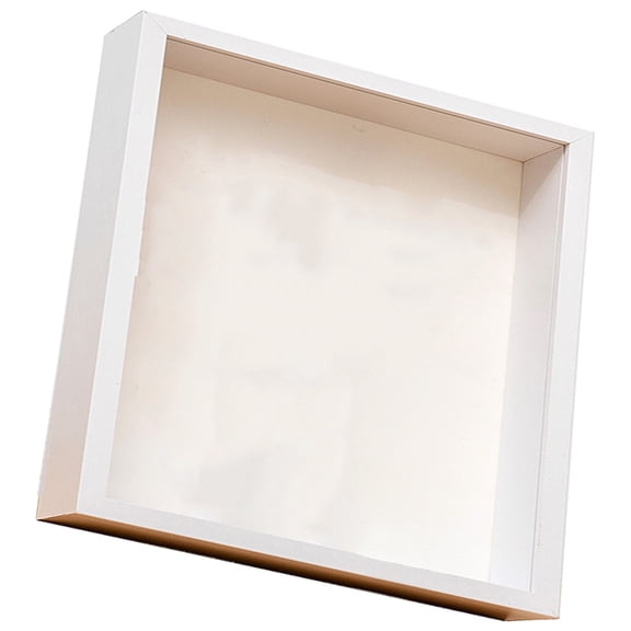 CIYISON Solid Wood Picture Frame with 3D Glass Panel for Dried Flower Square Picture Holder